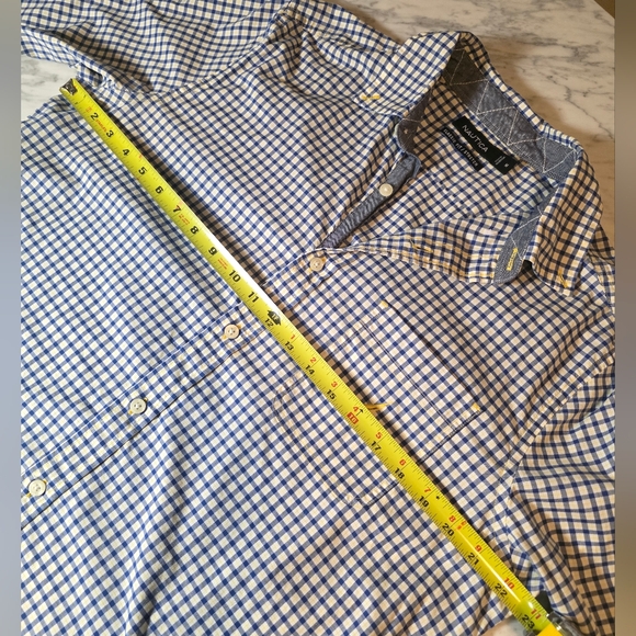 Nautica Men's Blue Checkered Shirt - Picture 4 of 6